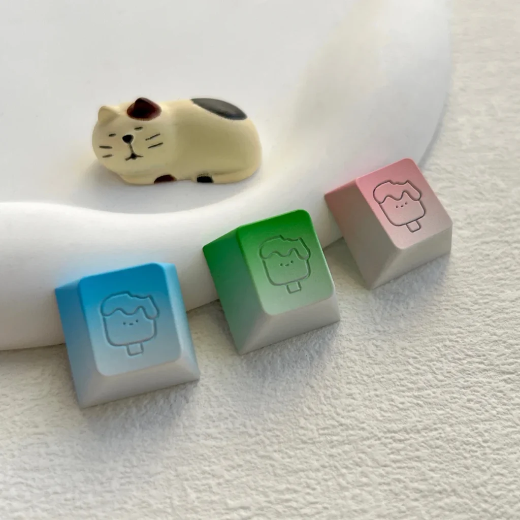 Whimsical Ice Cream Keycap - Handcrafted Aluminum Alloy for Mechanical Keyboards
