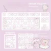 Full view of a mechanical keyboard adorned with the Sweet Milk Candy keycaps, creating a charming and sweet aesthetic.