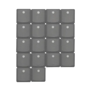 Full view of the 18-key Sleek supplement set in various colors