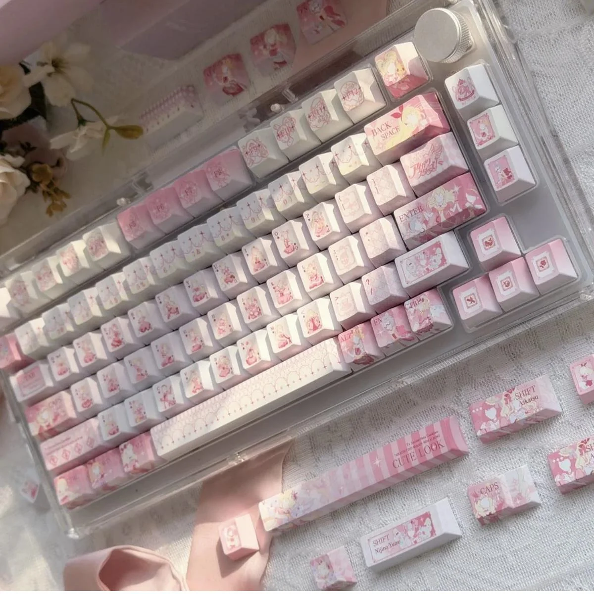Aikatsu Cherry Profile Pbt Keycap Set Full product image