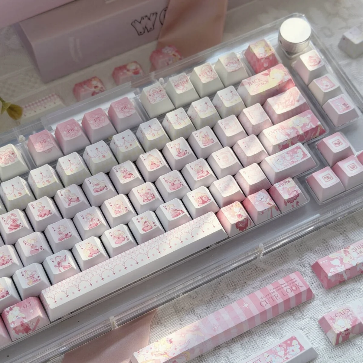 Assortment of Aikatsu! themed modifier keycaps
