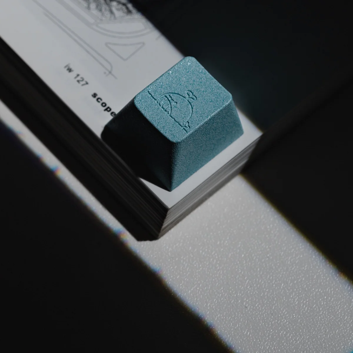 Detailed view of artisan aluminum ESC keycap