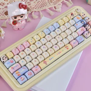 Baby Zoraa keycap set package contents showing all 131 PBT keys