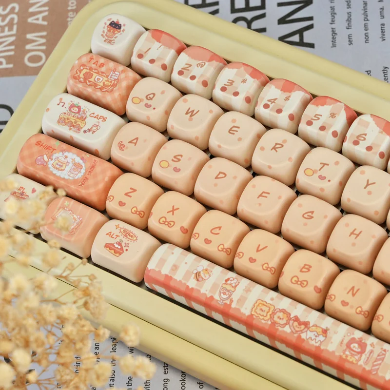 Close-up of Baking Cat MOA Keycap Charming baking cat artisan highlighting details and finish