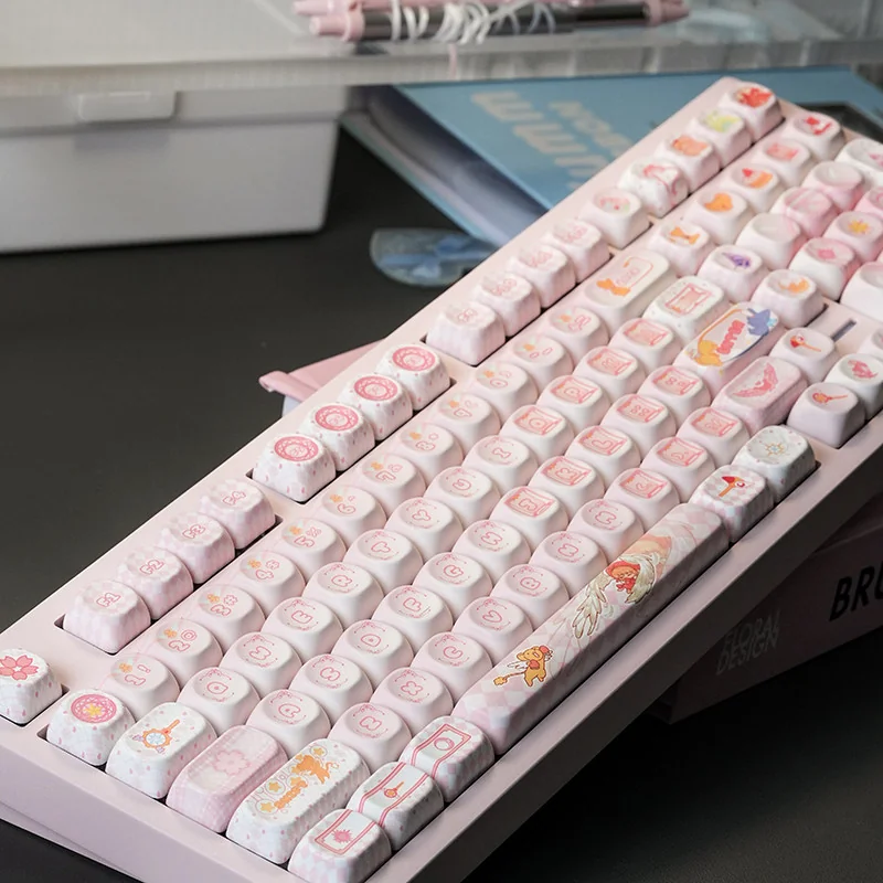 Individual Clow Card themed keycap from the Cardcaptor Sakura set, illustrating unique character details.