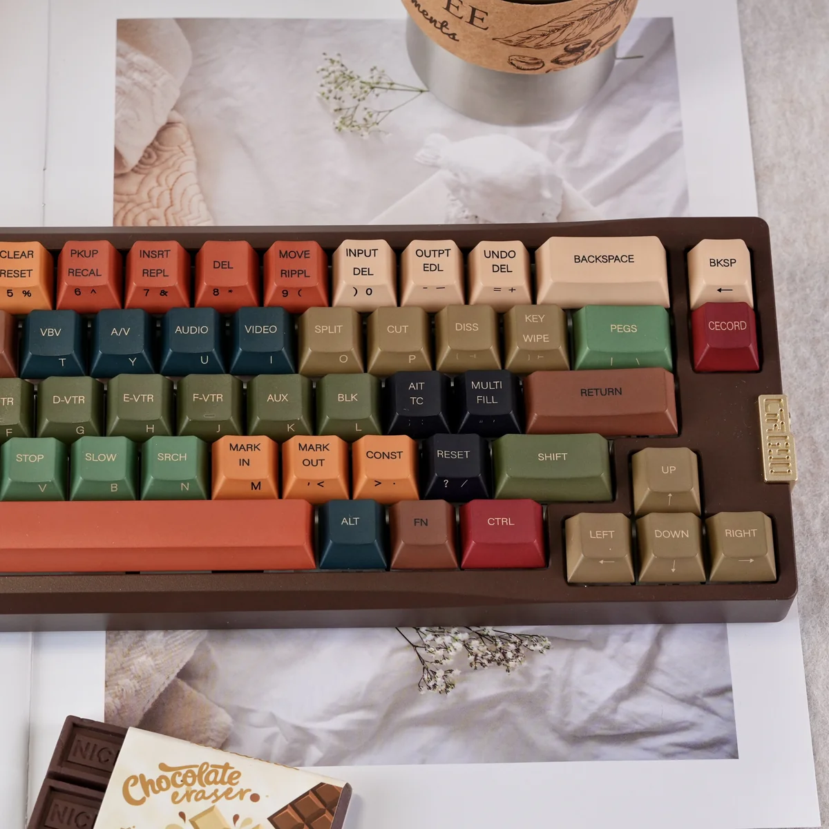 Side profile of Cecord Cherry Keycap Set Premium PBT showing keycap set shape and fit
