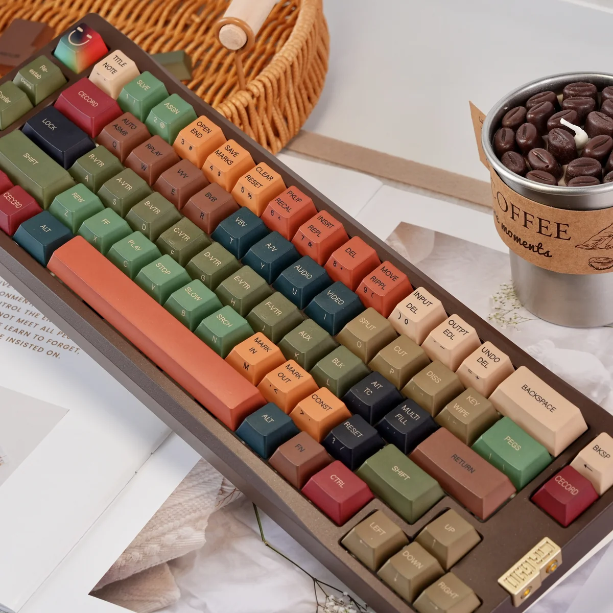 Detailed texture view of Cecord Cherry Keycap Set Premium PBT design and material