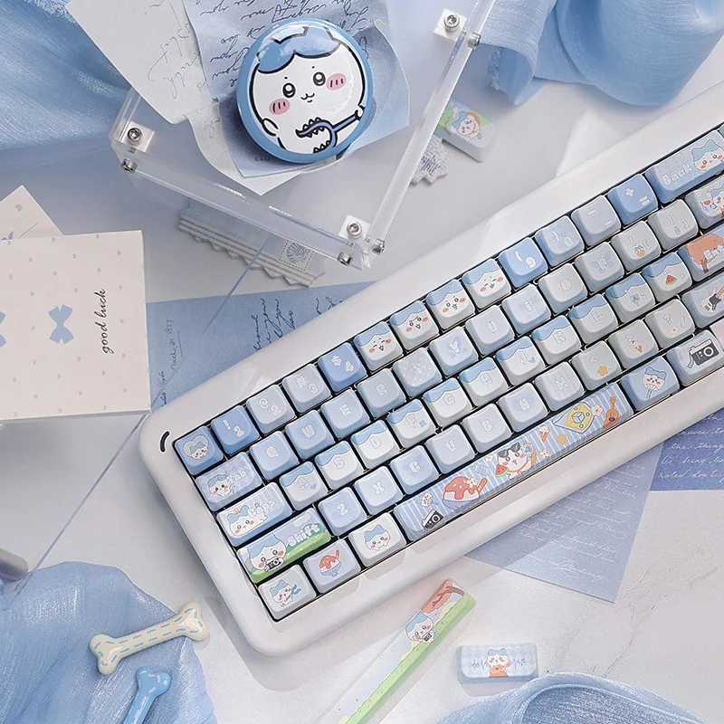 Close-up of Chiikawa Hachiware MAO Keycap Beloved Chiikawa highlighting details and finish