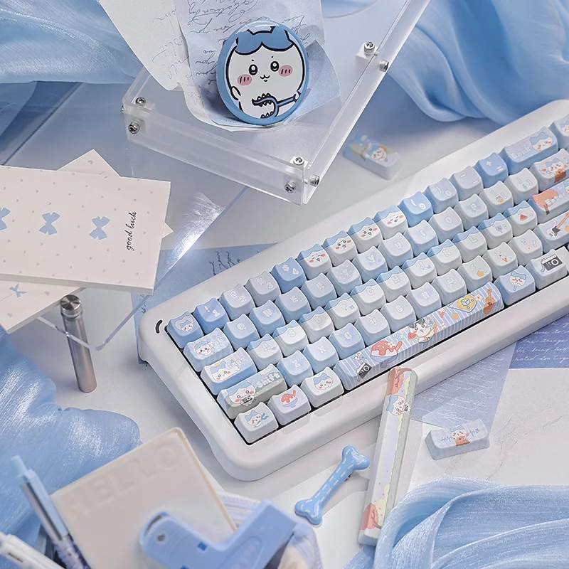 Detailed texture view of Chiikawa Hachiware MAO Keycap Beloved Chiikawa design and material