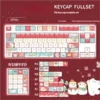 Mechanical keyboard setup with Christmas Keycap Set and cozy desk accessories