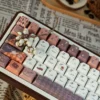Close-up of Coffee Time Cherry Keycap Durable PBT highlighting details and finish