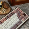Coffee Time Cherry Keycap Durable PBT installed on a mechanical keyboard setup