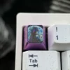 Columbina Genshin Impact Titanium Keycap on a mechanical keyboard
