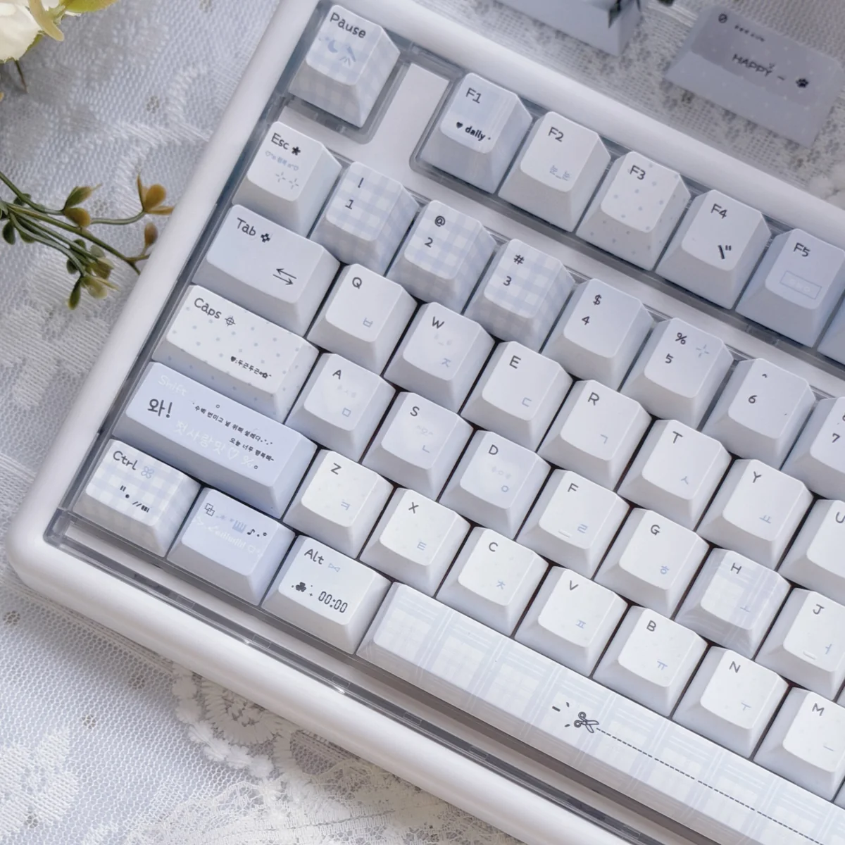 Overview of the 130-key Confession set, demonstrating extensive layout compatibility options