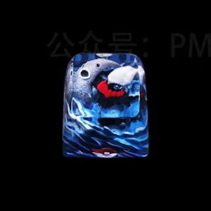 Darkrai Translucent Resin Artisan Keycap glowing with backlight