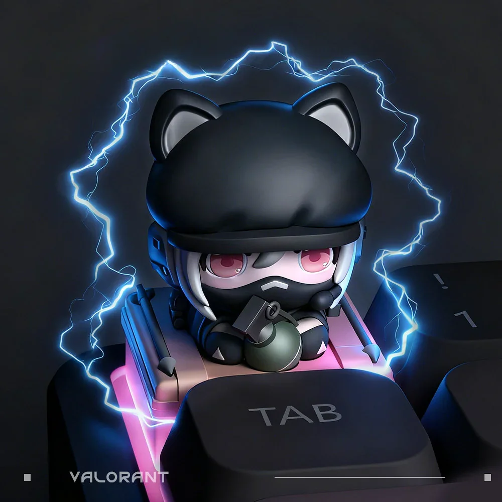 Delta Force Luna Keycap in a futuristic setting, highlighting its unique tactical design
