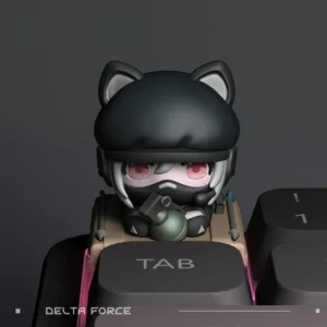 Delta Force Luna Keycap - Handcrafted Sci-Fi Resin Artisan for Mechanical Keyboards