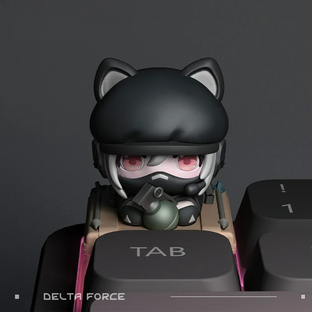 Delta Force Luna Keycap - Handcrafted Sci-Fi Resin Artisan for Mechanical Keyboards