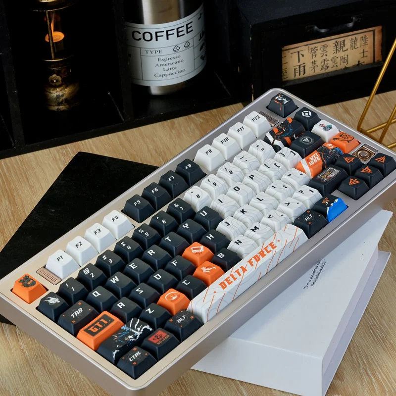 Delta Force Vyron PBT Keycap Set on mechanical keyboard