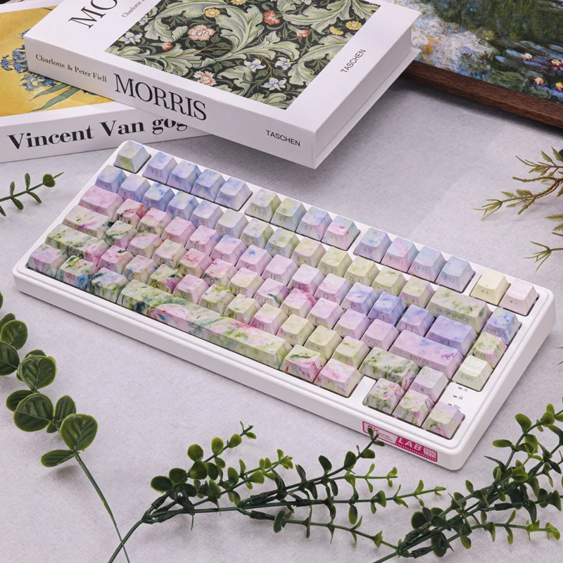 Texture and finish of a single PBT keycap from the Spring Breeze set, showing durability