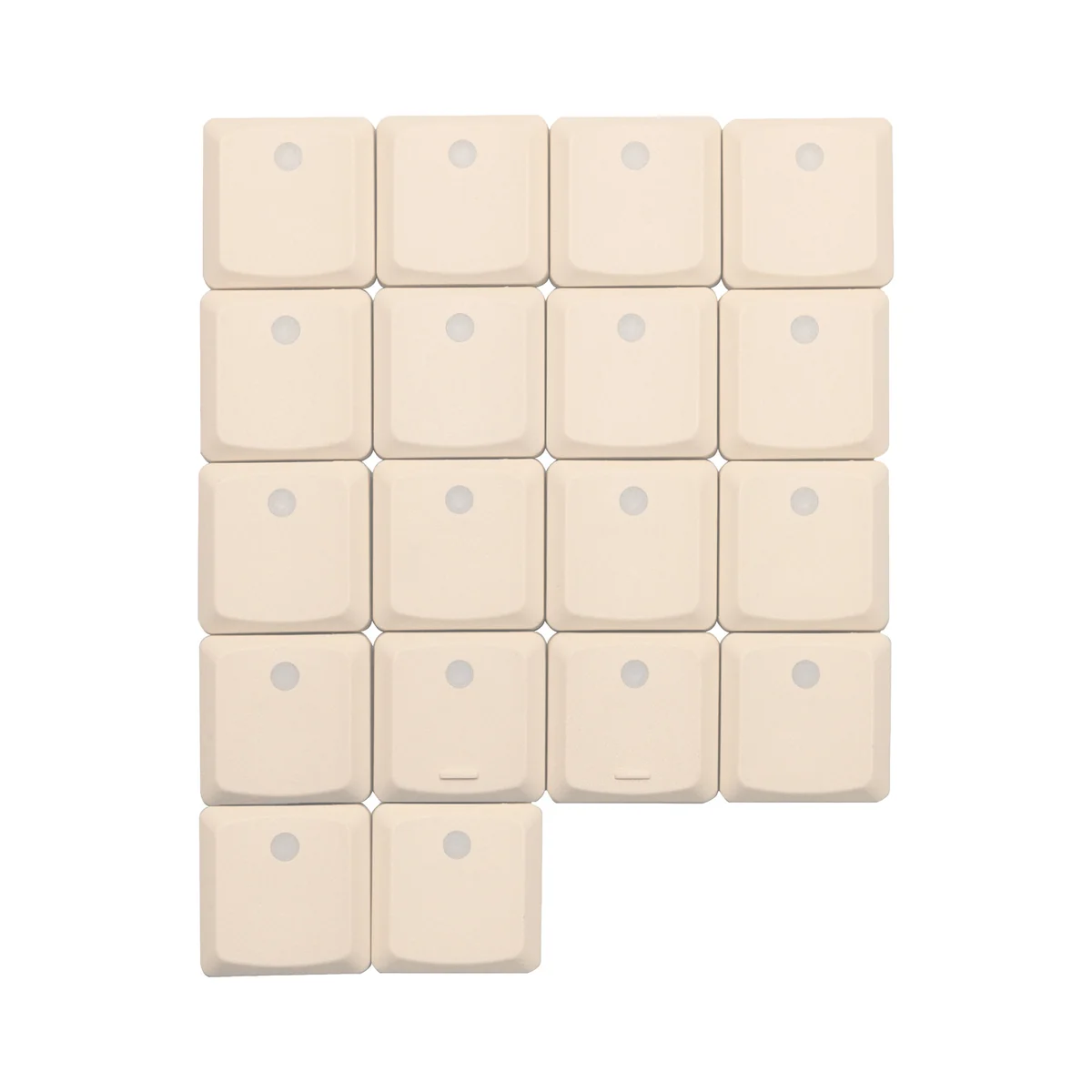 Ergonomic design of Choc V1 low-profile keycaps for comfortable typing