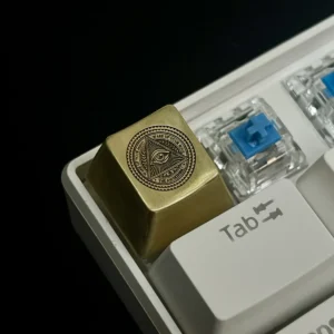 Handcrafted Eye of Horus keycap showcasing its OEM profile