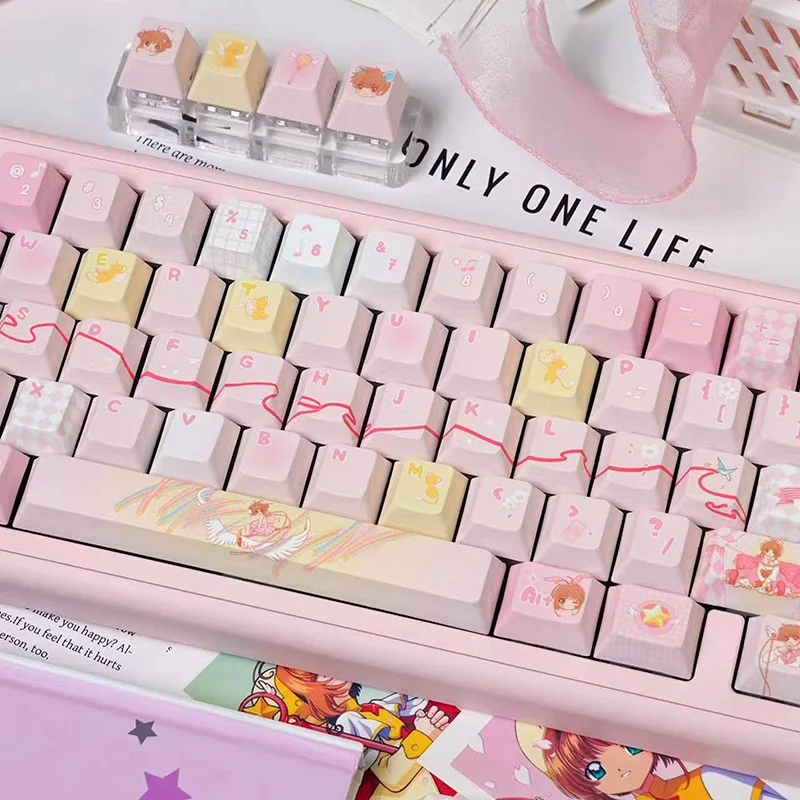Full layout of 132 Cardcaptor Sakura Cherry profile keycaps