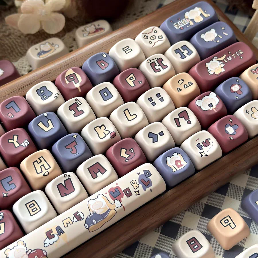 Full 138-key layout of the Gaming World PBT keycap set spread out