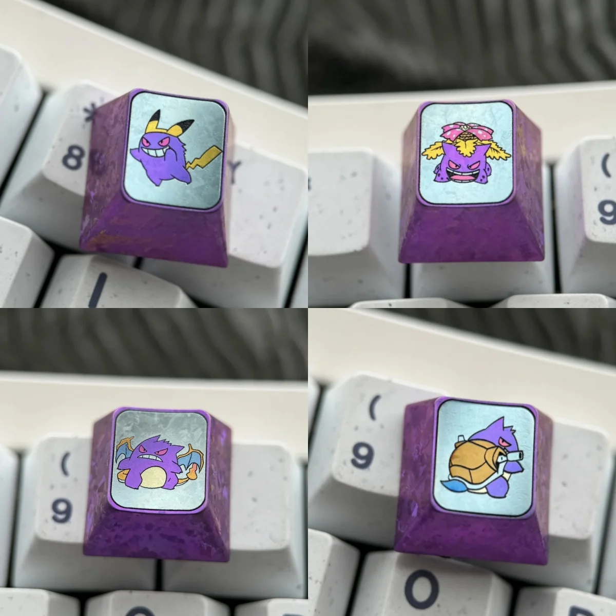 Gengar Titanium Artisan Keycap Keyboard product image