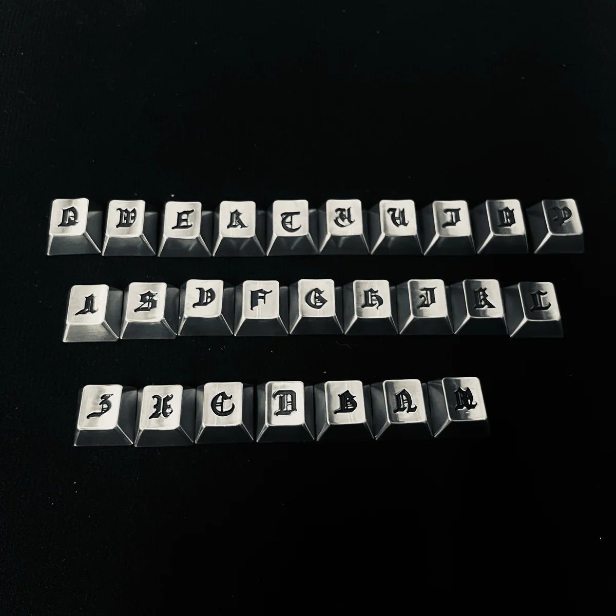 Gothic Alphabet Keycap Set Closeup product image