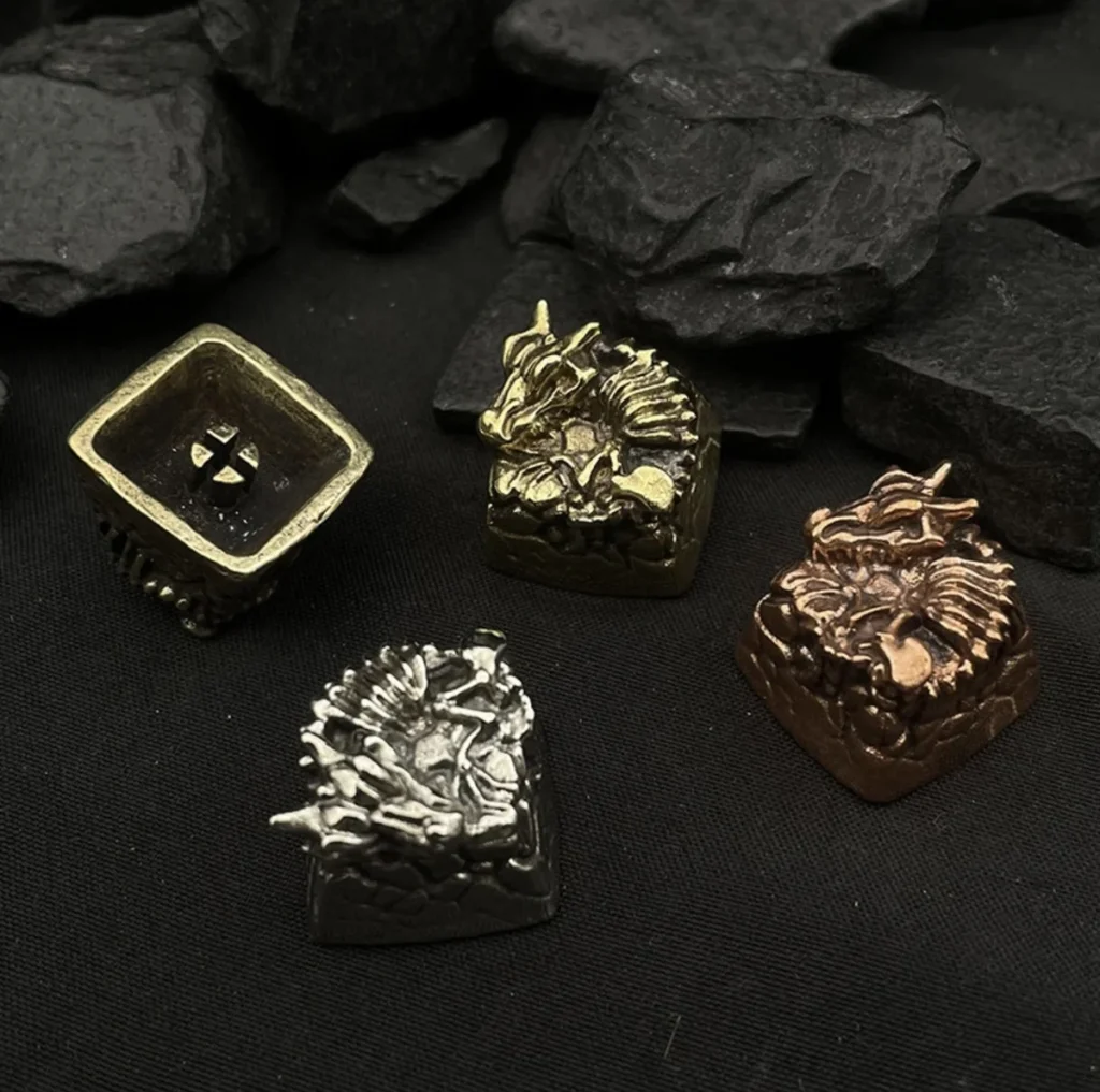Handcrafted Chinese Zodiac Dragon Copper Keycap