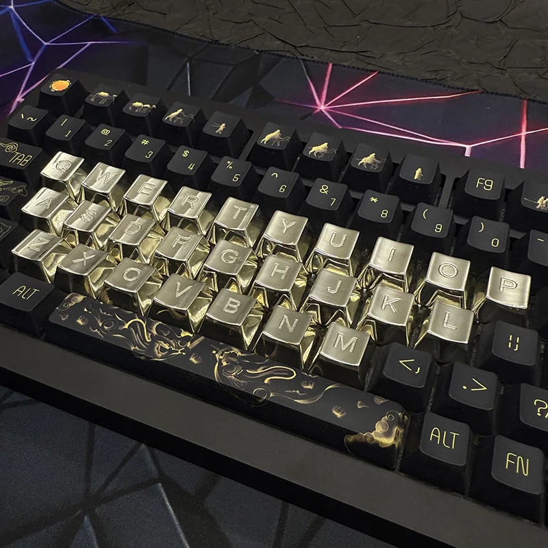 Artisan's hands meticulously crafting and finishing a letter keycap