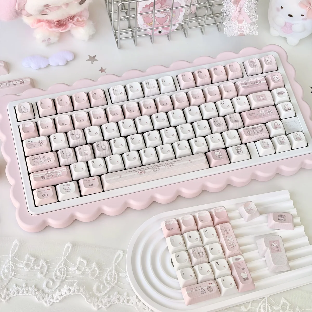 Angle view of Hello Kitty Fashion Blog Iconic Hello Kitty showing color layering and layout presence