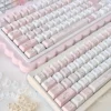 Side profile of Hello Kitty Fashion Blog Iconic Hello Kitty showing keycap set shape and fit