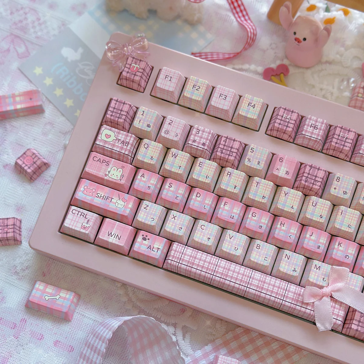 Detail of JK Girl custom motif keycap
