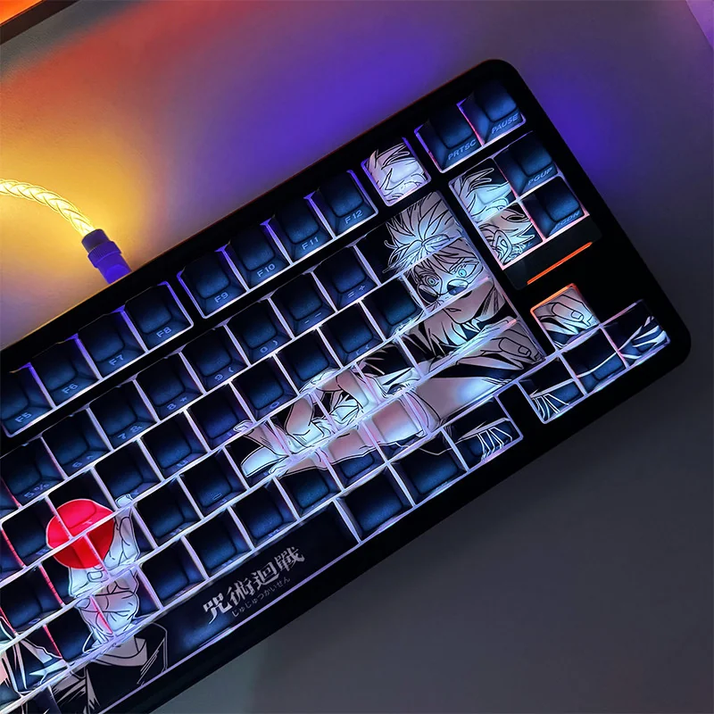 Full layout of Jujutsu Kaisen Gojo Geto keycap set