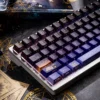 Close-up of Magical Girl keycaps highlighting the transparent PBT material and whimsical anime design