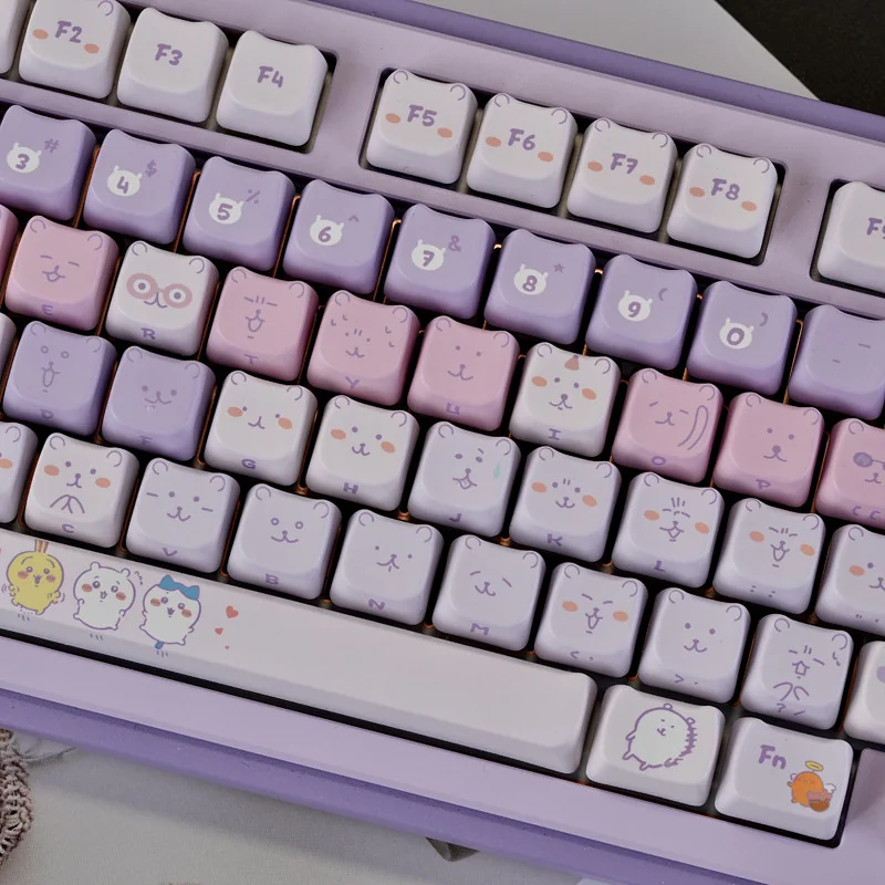 MAO Profile keycaps showing ergonomic 'cat head' design