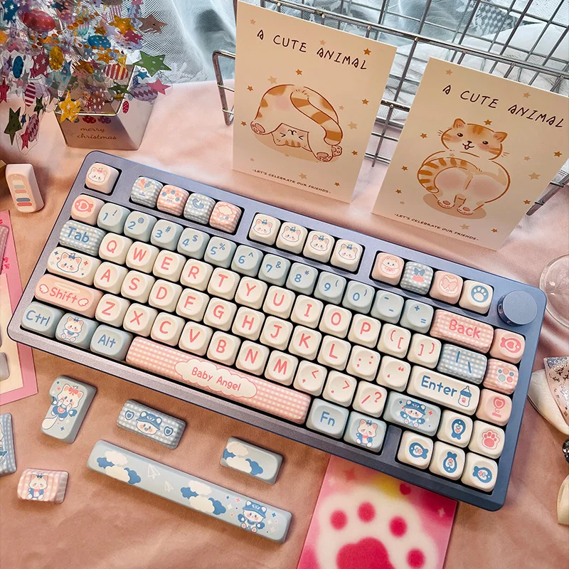 Milk Candy Bunny Moa Keycap Set Hero product image