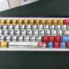 Side profile of Mobile Suit Gundam Gundam Iconic Gundam manga art showing keycap set shape and fit
