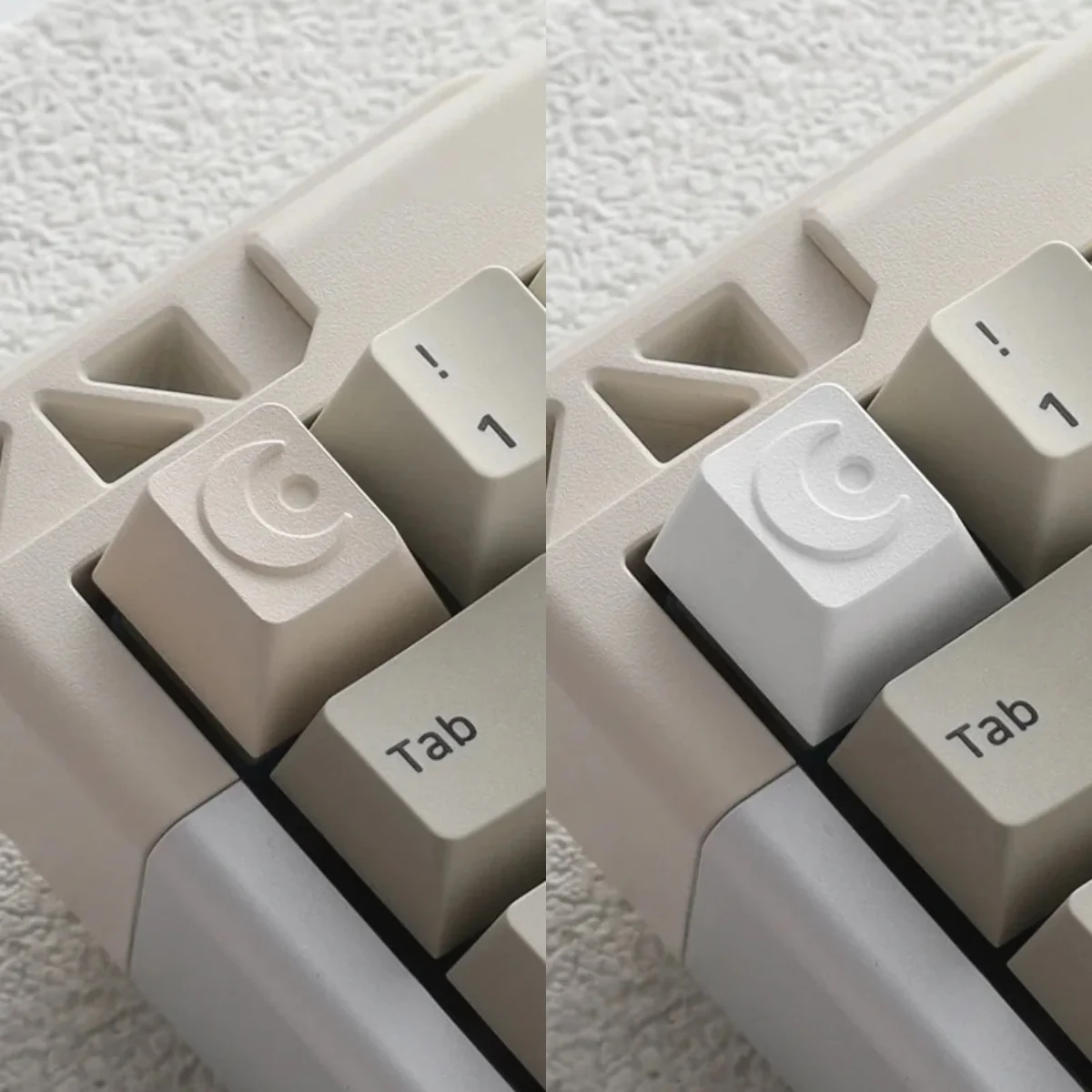 Moon Series CNC ESC Keycap with R4 profile on a mechanical keyboard