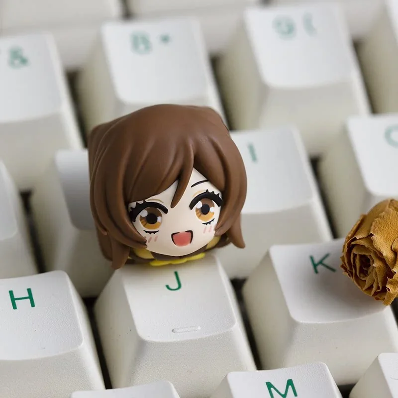 Kamisama Kiss Nanami keycap mounted on a mechanical keyboard, highlighting its Cherry profile fit.