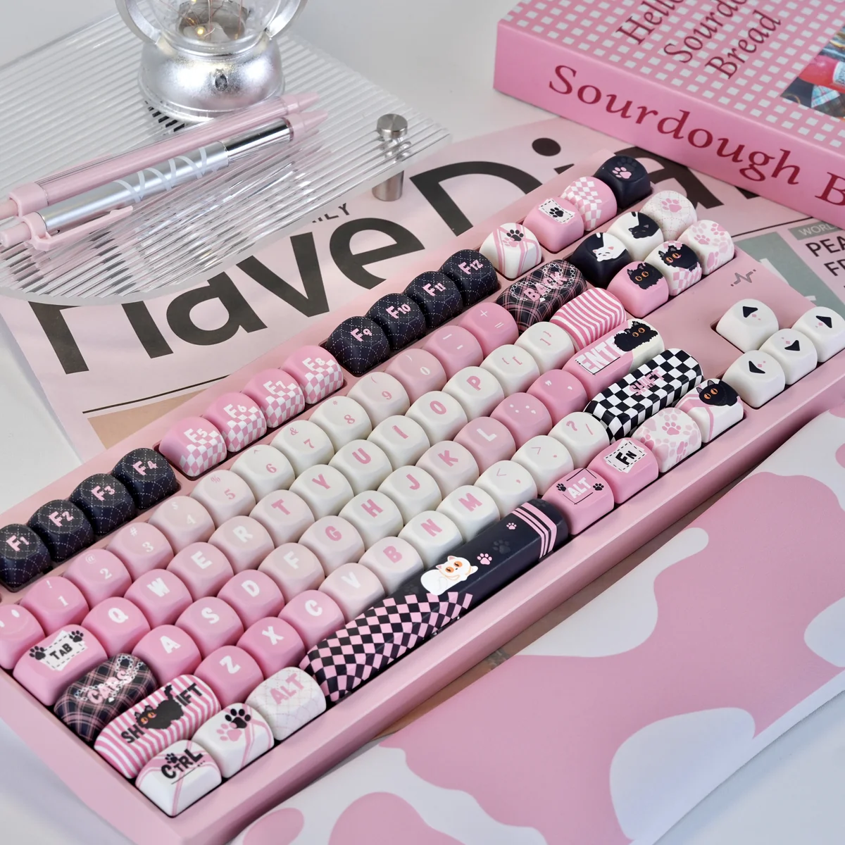 Naughty Cat Keycap Set Full Keyboard product image