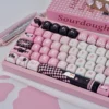 Side view of Naughty Cat MOA profile keycaps highlighting uniform spherical tops