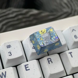 Collection of Mystical Cat Titanium keycaps in various 1.25U sizes