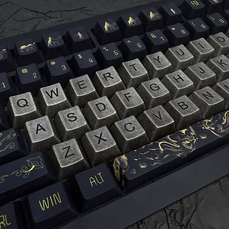 Comparison of OEM profile keycap with standard plastic keycap for height and shape