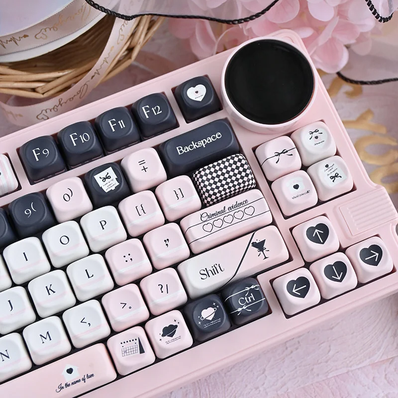 Close-up of Original Sin PBT keycaps showcasing the MOA profile and vibrant dye-sublimation.