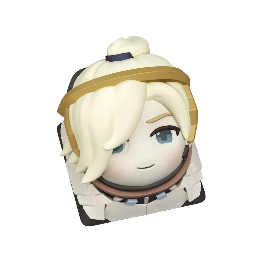 Side view of Cherry profile Mercy keycap highlighting detailed sculpting