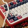 Side profile of Palace Secret Cherry Keycap Intricate Palace showing keycap set shape and fit
