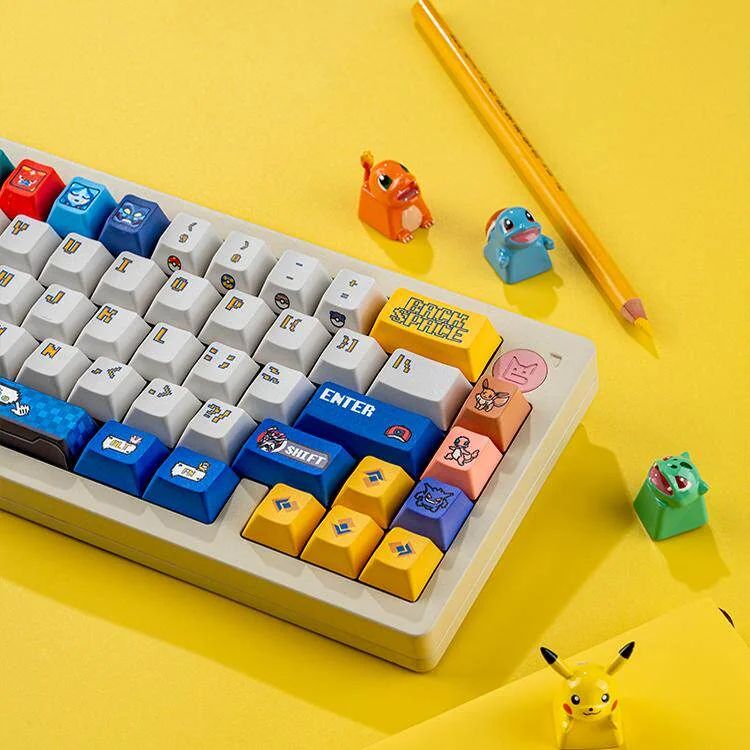 Full layout view of the 146-key Pokemon Pixel Odyssey set, demonstrating compatibility